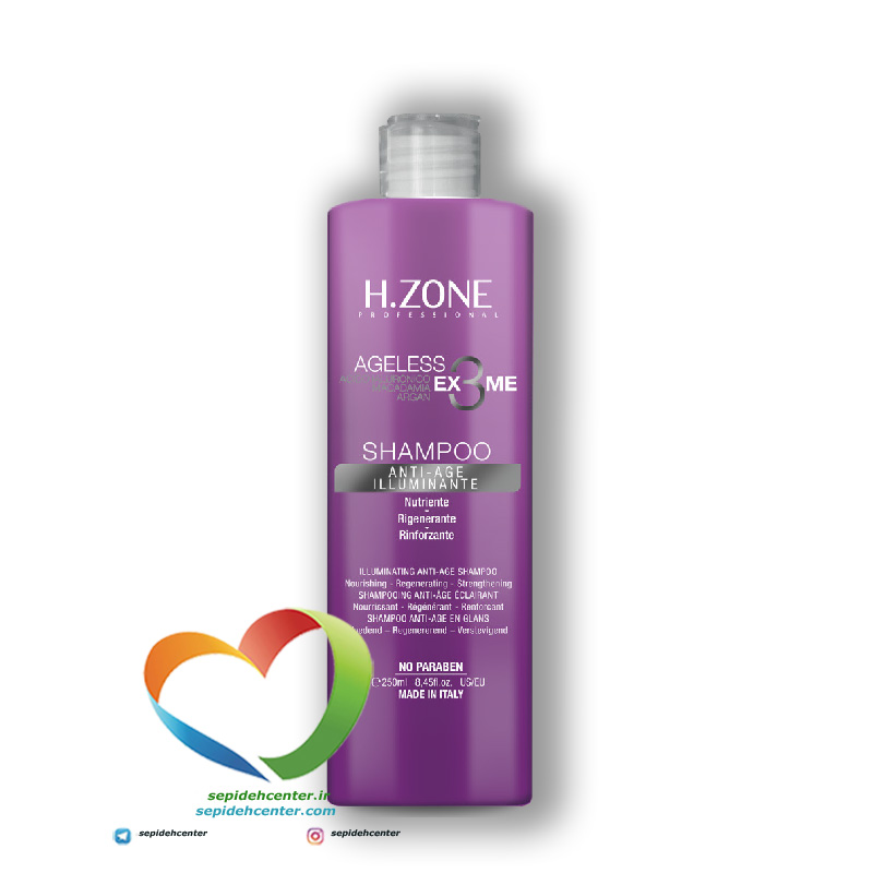 ReneeHZoneShampooAnti_AGE250 نرم کننده جهت مو های خشک وآسیب دیده رنه بلانش H.ZONE حجم 250 میلی لیتر