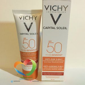 کرم ضد آفتاب ضد پیری 3 در 1 SPF50 کاپیتال سولیل ویشی Vichy Soleil Spf 50