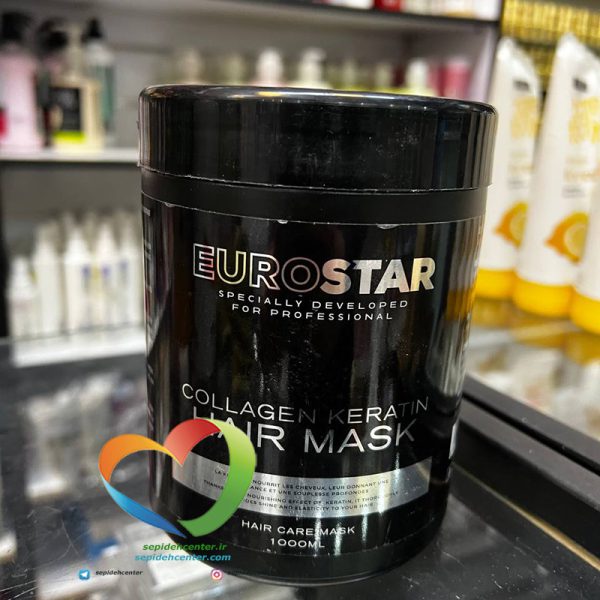 ماسک مو کلاژن یورواستار EUROSTAR Collagen Keratin hair mask حجم 1000میلی لیتر
