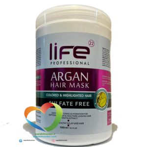 ماسک مو آرگان لایف life argan hair mask حجم 1000میلی لیتر