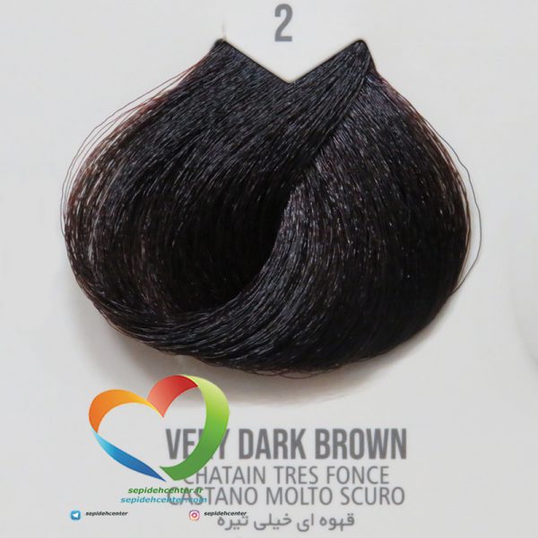 رنگ موی ماکادامیا شماره 2 قهوه ای خیلی تیره طبیعی Hair Color MACADAMIA Darkest Brown 2