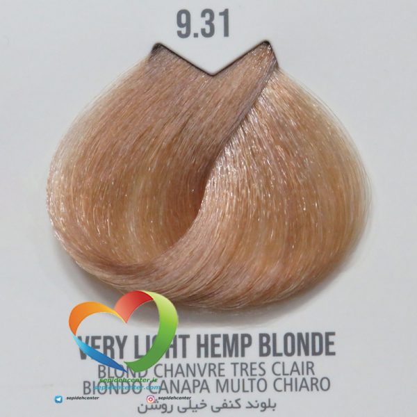 رنگ موی ماکادمیا شماره 9.31 بلوند کنفی خیلی روشن Hair Color MACADAMIA Very Light Hemp Blonde