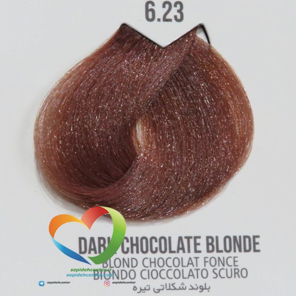 رنگ موی ماکادمیا شماره 6.23 بلوند شکلاتی تیره Hair Color MACADAMIA Dark Chocolate Blonde