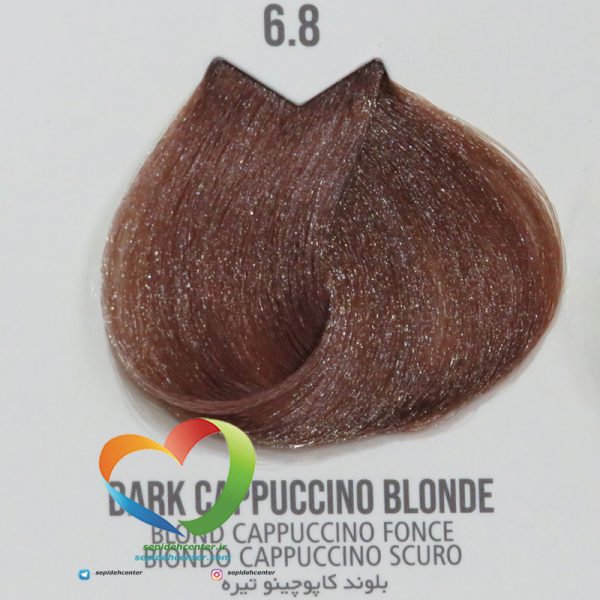 رنگ موی ماکادمیا شماره 6.8 بلوند کاپوچینو تیره Hair Color MACADAMIA Dark Cappuccino Blonde