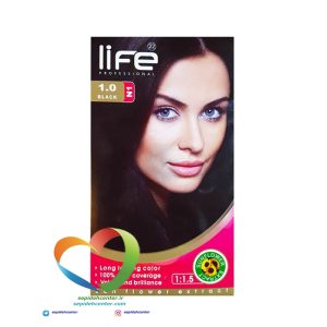 کیت رنگ موی لایف شماره 1 مشکی طبیعی Hair Color Life Kit Black 1.0