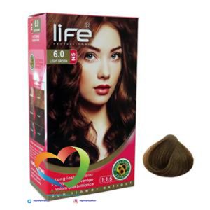 کیت رنگ موی لایف شماره 6 بلوند تیره طبیعی Hair Color Life Kit Dark Blonde 6.0