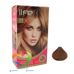 کیت رنگ موی لایف شماره 8 بلوند طبیعی Hair Color Life Kit Blonde 8.0