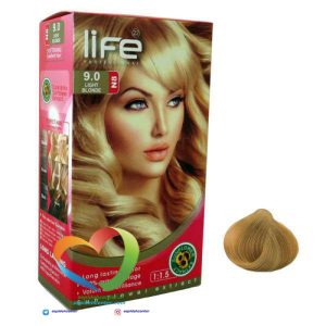 کیت رنگ موی لایف شماره 9 بلوند روشن طبیعی Hair Color Life Kit Light Blonde 9.0