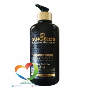 شامپو ماسک مو کراتینه فری سولفات گانگلوس Gangelos Hair mask Shampoo 2in1 حجم 500 میل