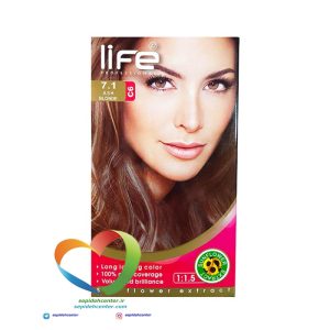 کیت رنگ موی لایف شماره 7.1 بلوند خاکستری Hair Color Life Kit Ash Blonde 7.1