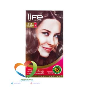 کیت رنگ موی لایف شماره 8.2 بلوند دودی روشن Hair Color Life Kit Light Smoky Blonde