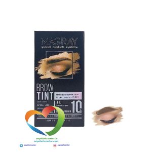 کیت رنگ ابرو ماگرای شماره 11.1 سوپر پلاتینه خاکستری Magray Brow Tint Eyebrow Super Platinum Ash